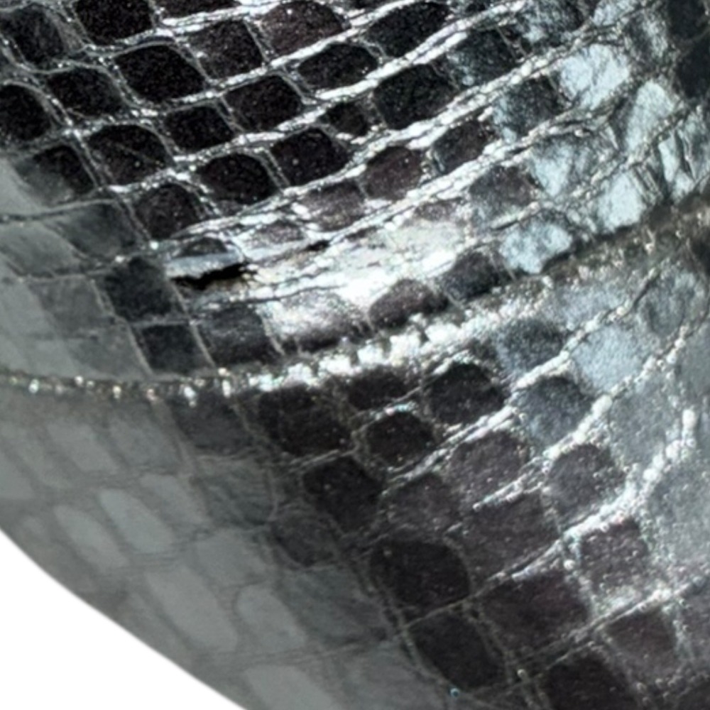 I.N.C. Rajelp Silver Snake Metallic Knee High Pointed Toe‎ Boots Sz 7 - Picture 8 of 9